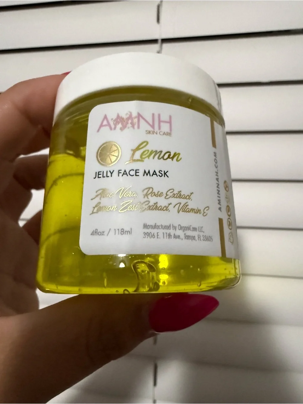 Aminnah’s Lemon Jelly Face Mask - Hydrating Yellow Body & Face Gel